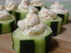 Cheesy Cucumber Bites