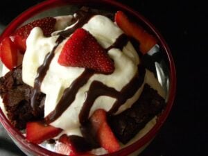 Strawberry Brownie Trifle