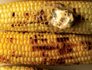 Grilled Corn with Flavored Butters