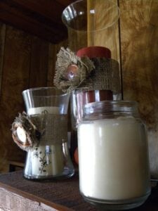 Burlap Candle Decorations
