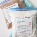 Check out this simple Homemade Cake Mix Recipe for yellow or chocolate cake. Plus FREE Printable Labels. There are bonus gluten free instructions too!