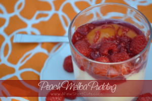 Peach Melba Pudding