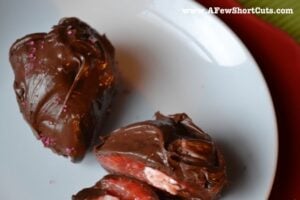 Cheesecake Stuffed Chocolate Covered Strawberries