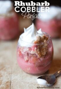 Rhubarb Cobbler Parfaits