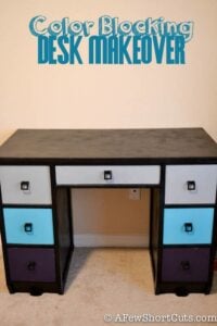 Color Blocking Desk Makeover