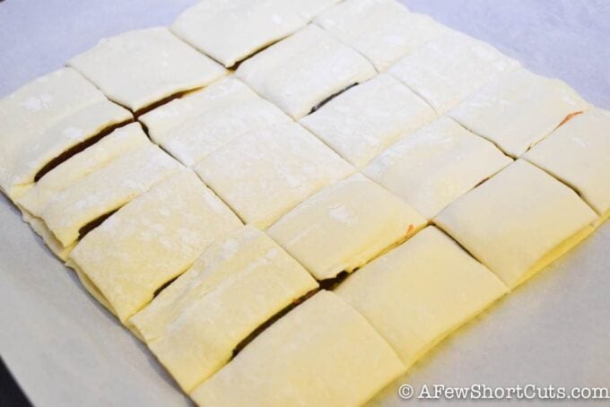 Dough cut for guava pastries