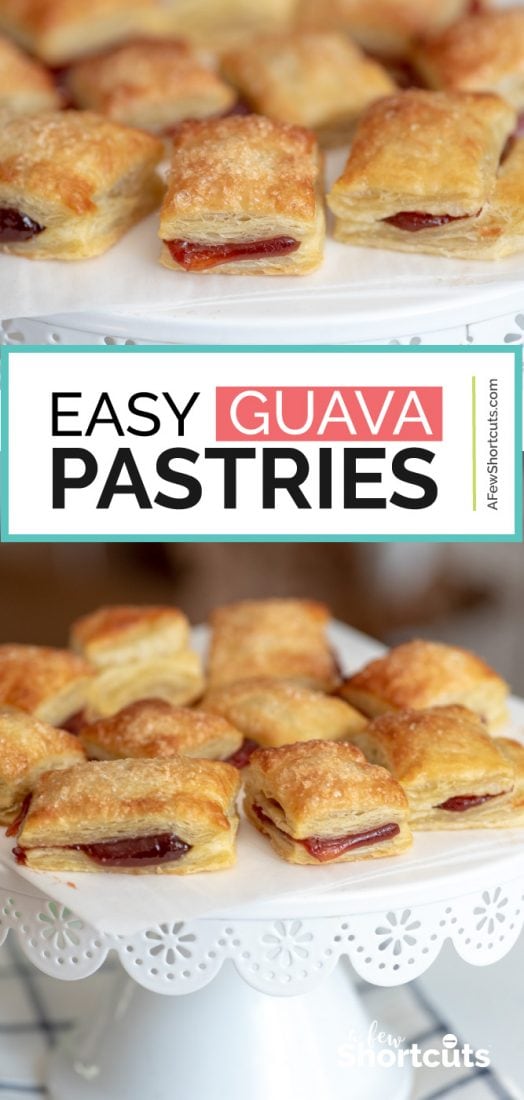 The easiest and best Pastilitos recipe around! You have to taste just how delicious these Easy Guava Pastries are to make. The best with a cup of coffee! | @AFewShortcuts #recipes #dessert #breakfast #cuban #pastries #guava