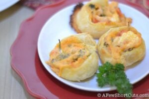 Red Pepper Cheesy Pinwheels