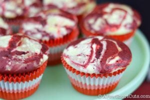 Red Velvet Cheesecake Swirl Cupcakes Recipe