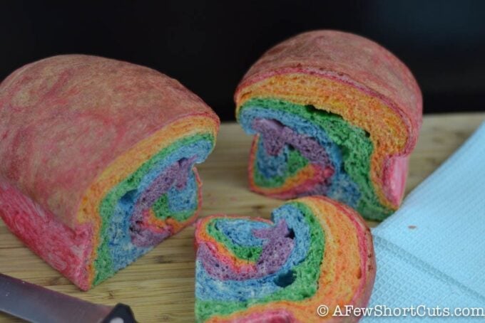 Colorful Rainbow Bread Recipe A Few Shortcuts