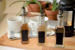 Don't spend a fortune on store-bought syrups! Have cafe style coffee at home with these SIMPLE Homemade Coffee Syrups! So many flavor choices!