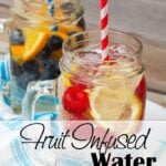 A healthy way to drink more water everyday. This simple Fruit Infused Water flavors it without adding extra calories!