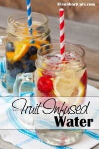 A healthy way to drink more water everyday. This simple Fruit Infused Water flavors it without adding extra calories!