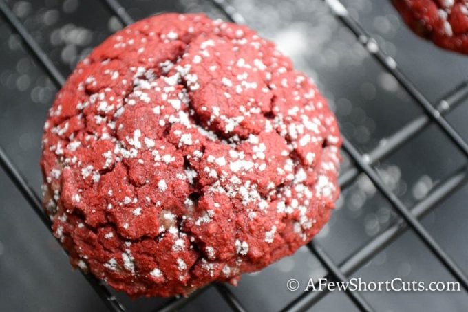 3 Ingredient Red Velvet Cookies A Few Shortcuts