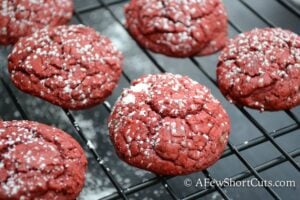 3 Ingredient Red Velvet Cookies