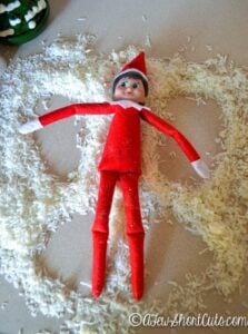 Elf on the Shelf Ideas: Snow Angel