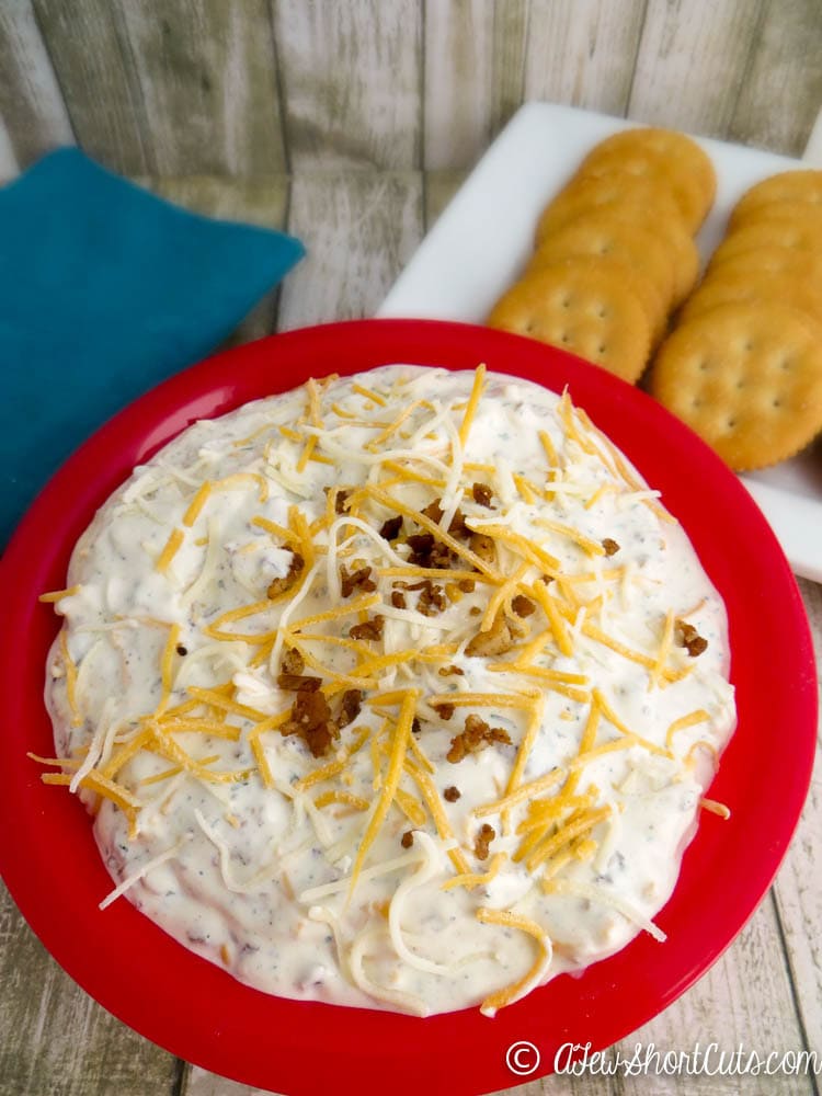 Cheesy Bacon Ranch Dip - A Few Shortcuts