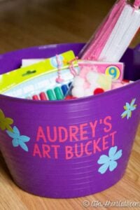 DIY Personalized Dollar Store Gift Bucket