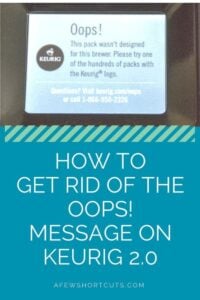 Trying to make a cup of coffee but you are getting frustrated? The dreaded Oops Message on Keurig 2.0! Learn how to get rid of it for good.