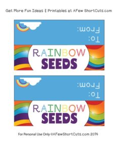 Free Rainbow Seeds Printable - A Few Shortcuts