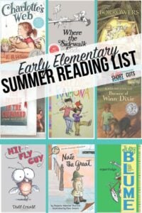 Early Elementary Summer Reading List