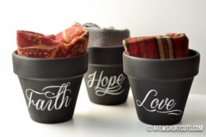 Chalkboard Flower Pot Decor