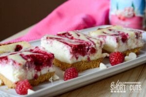 Raspberry White Chocolate Cheesecake Squares