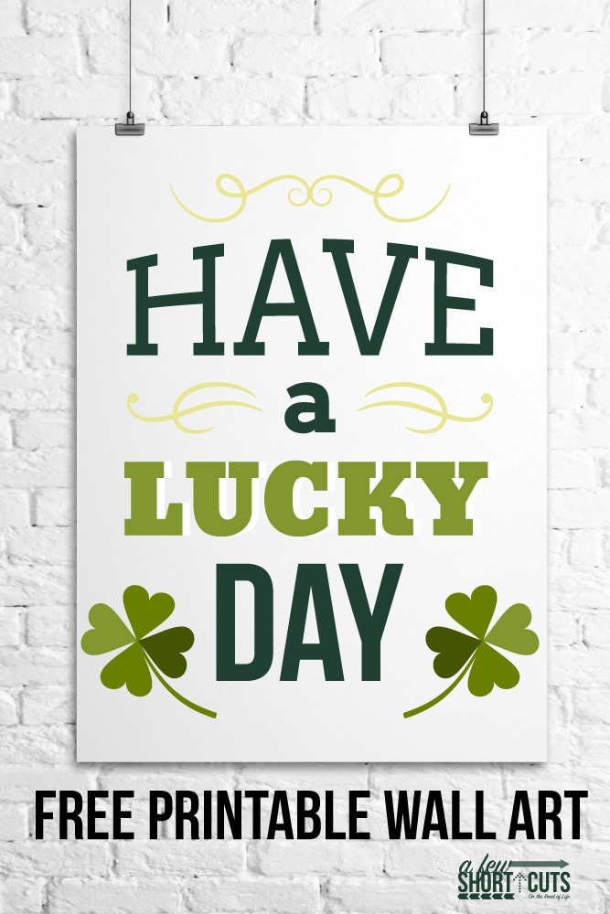 St Patrick's Day Quote & Blessings Free Printable Wall Art