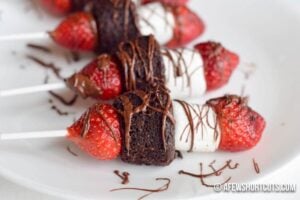Strawberry Brownie Dessert Kebab