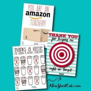 Free Teacher Gift Card Printable Thank You Card & Idea