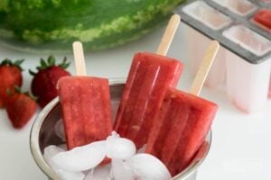 Watermelon Strawberry Popsicles Recipe