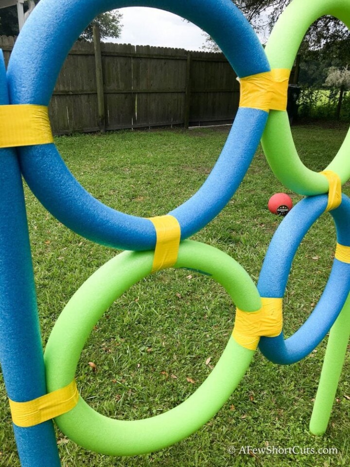 DIY Pool Noodle Frisbee Target - A Few Shortcuts