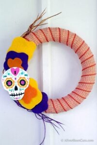 DIY Dia De Los Muertos Wreath