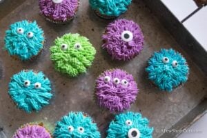 Simple Monster Cupcakes