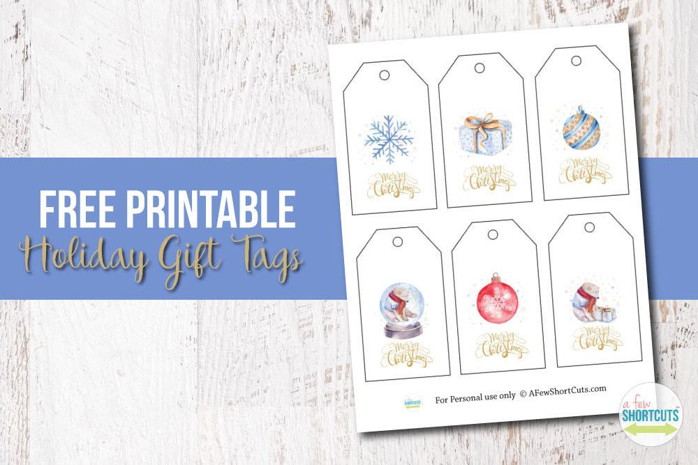 Free Printable Christmas Watercolor Gift Tags