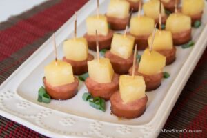 Glazed Pineapple Sausage Bites