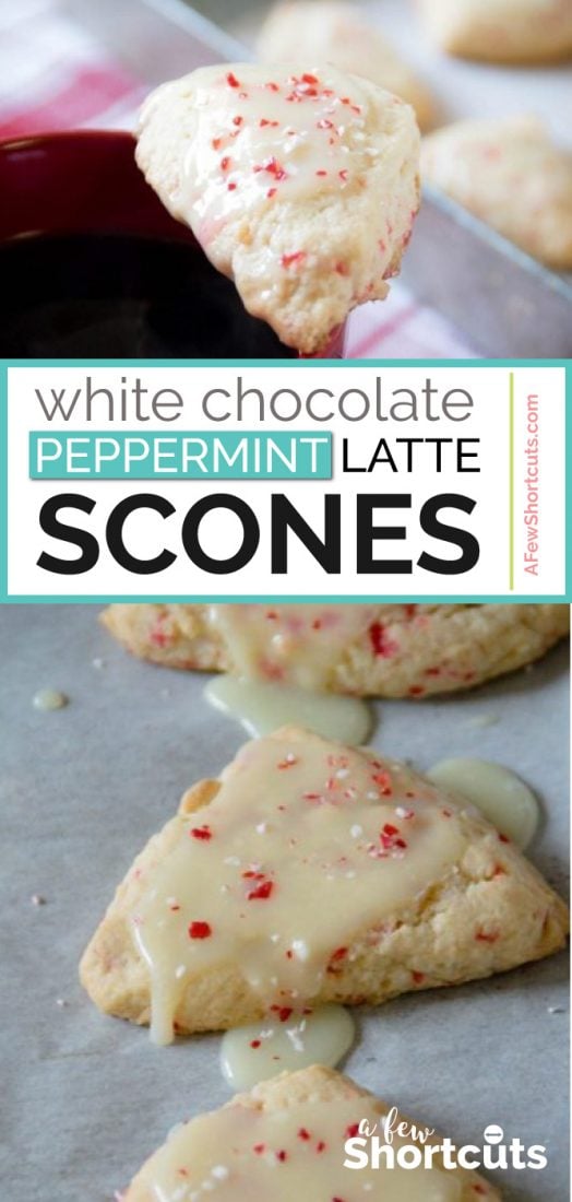 White Chocolate Peppermint Latte Scones Recipe - A Few Shortcuts