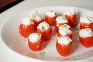 Creamy Cucumber Stuffed Tomatoes