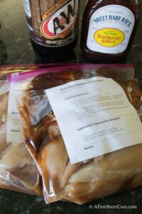 Root Beer BBQ Chicken Freezer Meal Recipe