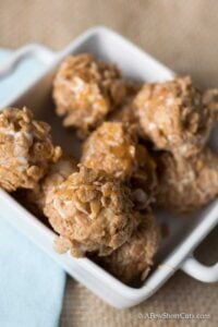 Cinnamon Pebbles Fried Ice Cream Bites