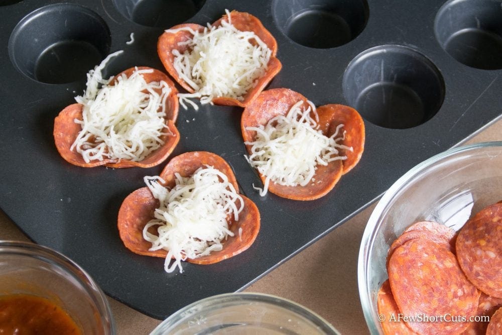 Pepperoni Pizza Poppers Recipe Low Carb Appetizer A Few Shortcuts