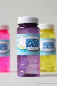 Shark Repellant Bubbles Printable Labels