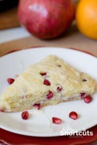 Pomegranate Orange Scones Recipe With Orange Glaze
