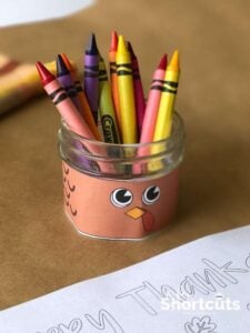 DIY Thanksgiving Turkey Crayon Holder – Kids Table Fun