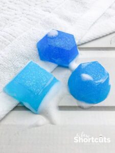 Homemade Blue Glitter Gem Soap – Easy Kids DIY Project