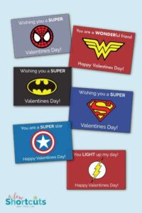 Free Printable Super Hero Valentines Cards