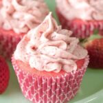 There are few things better than this Simple Strawberry Buttercream Frosting Recipe! Perfect for any cake or cupcake and can be made vegan too!
