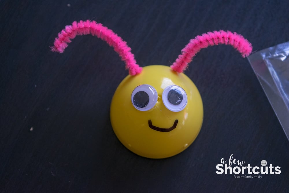 Adorable DIY Lightning Bugs Made With Easter Eggs - A Few Shortcuts