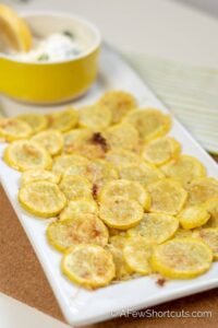 Parmesan Squash Chips Recipe - A Few Shortcuts