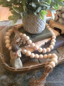 How to Make Wooden Bead Garland with Tassels